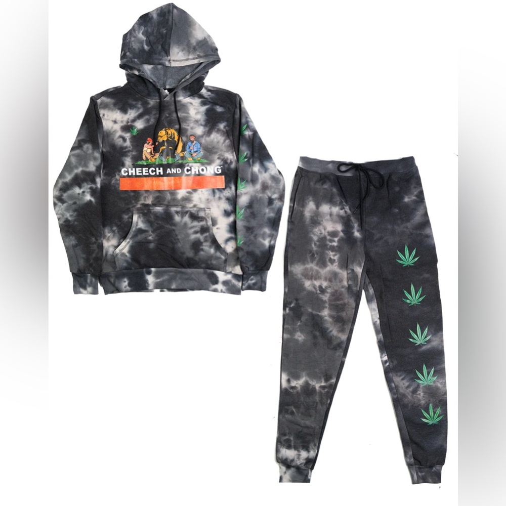 Cheech & Chong Tie-Dye Hoodie and Joggers Set- NWT